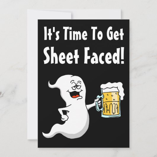 そろそろシーツが大人のハロウィーンに向かうこおもしろいとになる 招待状 (正面)