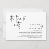 そろそろパーティーの駆け結婚落ちディナー 招待状 (正面)