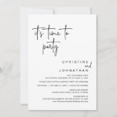 そろそろパーティーの駆け結婚落ちディナー 招待状 (正面)