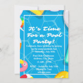 そろそろプールパーティー誕生日招待状 招待状 (正面)