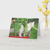 **そろそろ一緒に恋しく思す最高のよ」 カード (黄色い花)