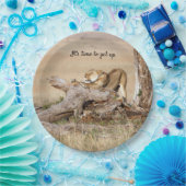 そろそろ文字でライオンの写真を撮る時間だ ペーパープレート (パーティー)