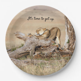 そろそろ文字でライオンの写真を撮る時間だ ペーパープレート