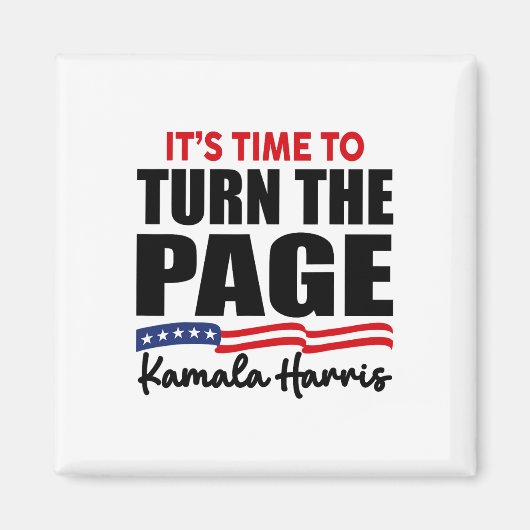 そろそろKamala Harris Politic Sのページを開く時間だ マグネット (正面)