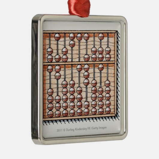 そろばんのイラストレーション メタルオーナメント (右)