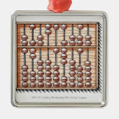 そろばんのイラストレーション メタルオーナメント (正面)