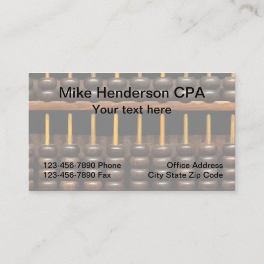 そろばんの会計士のテーマ 名刺 (裏面)