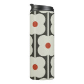 そろばんの花 トマトレッド 格子模様 タンブラー (回転右)