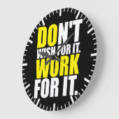 そんなことしたくないよ。頑張れ。- やる気を起こさせる ラージ壁時計 (傾斜)