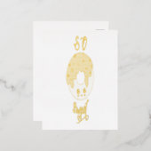 そんなに スイート ドーナツ 2 6月 ゼリー 国際ドーナツデー 箔招待状ポストカード (正面/裏面)