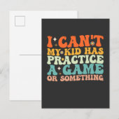 そんなの無理、うちの子が練習試合とかあるの インビテーションポストカード (正面/裏面)