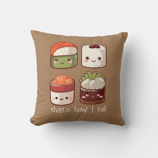 そんな可愛転がいかわいいすし クッション (正面)