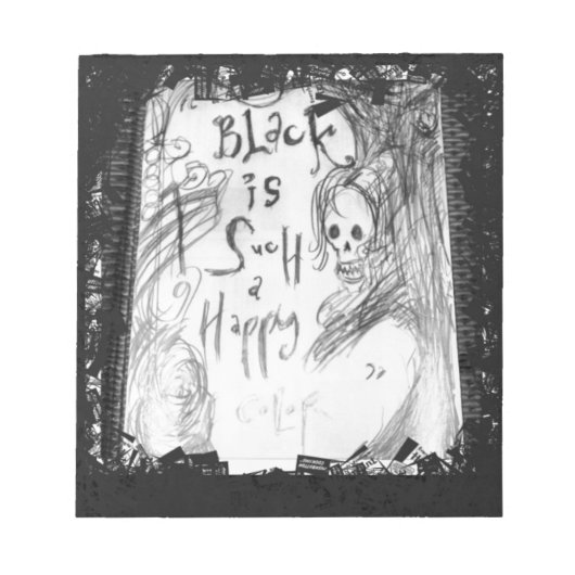 そんな幸せな色の黒 ノートパッド (正面)