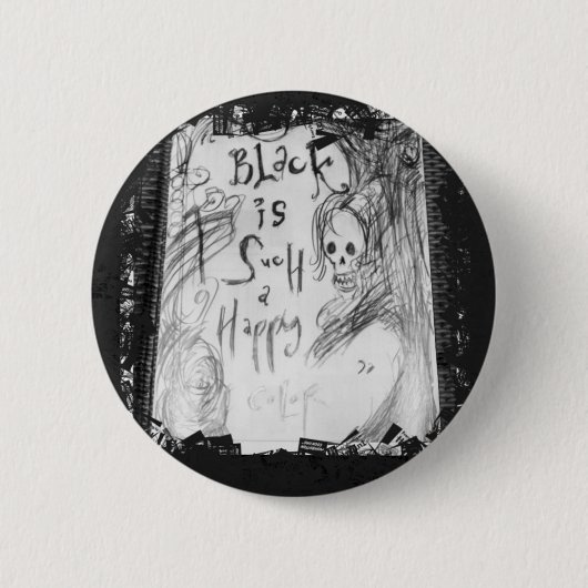 そんな幸せな色の黒 缶バッジ (正面)