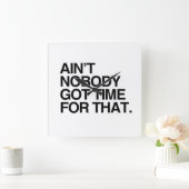 そんな時間得は無い スクエア壁時計 (ホーム)