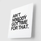 そんな時間得は無い スクエア壁時計 (傾斜)