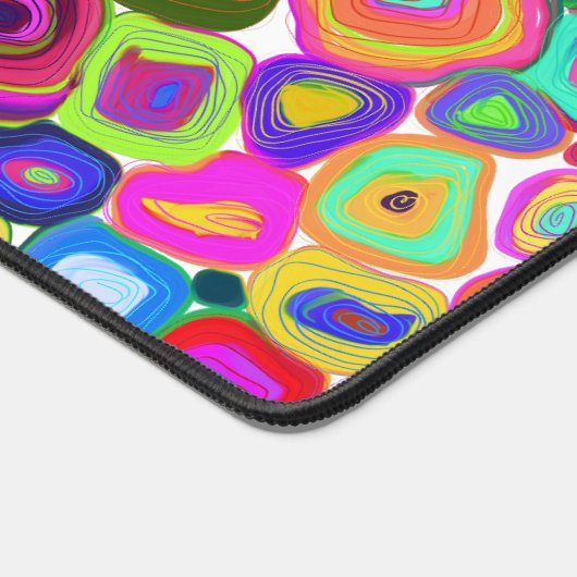 そカラフルの色数々の円油絵を描スタイル デスクマット (コーナー)