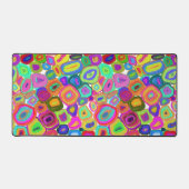 そカラフルの色数々の円油絵を描スタイル デスクマット (正面)