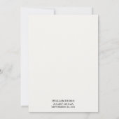 そフォーマルのシンプル空白のクラシックエレガント 招待状 (裏面)