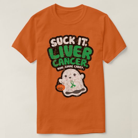 そ吸の肝がんGimme Candyおもしろい Boo幽霊H Tシャツ (デザイン正面)