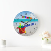 そ退職したして愛する-ビーチ ラージ壁時計 (ホーム)