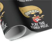 そ遊のMovinus音楽おもしろいキノコPun Dark BG ラッピングペーパー (ロールコーナー)