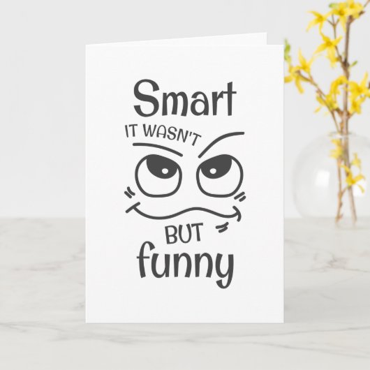 そ頭が切れるうではないおもしろい カード (黄色い花)