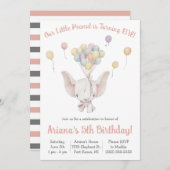 ぞうさんちの小さなムスコのテーマバースデーパーティ 招待状 (正面/裏面)