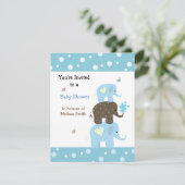 ぞうさん積み上げベビーシャワー招待状 招待状 (スタンド正面)