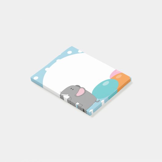 ぞうのプリント付箋(ポストイットノート) ポストイット (アングル)