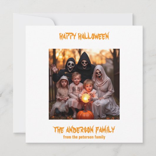 ぞっとするほどハッピーなハロウィン シーズンカード (正面)