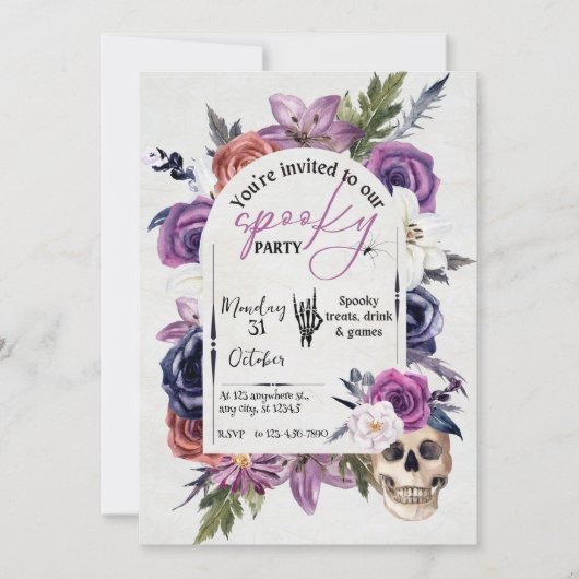 ぞっとするようなスペクタクル - 勇気があるなら参加しよう！ 招待状 (正面)