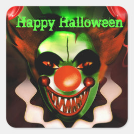 ぞっとする 怖い 邪悪なピエロ ハロウィン 誕生日パーティー スクエアシール