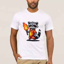 たいまつを持つアライグマ Tシャツ
