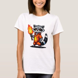 たいまつを持つアライグマ Tシャツ