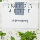 . .たおもしろいだ救出されたワインがボトルの苗字捕り キッチンタオル (折り畳み)