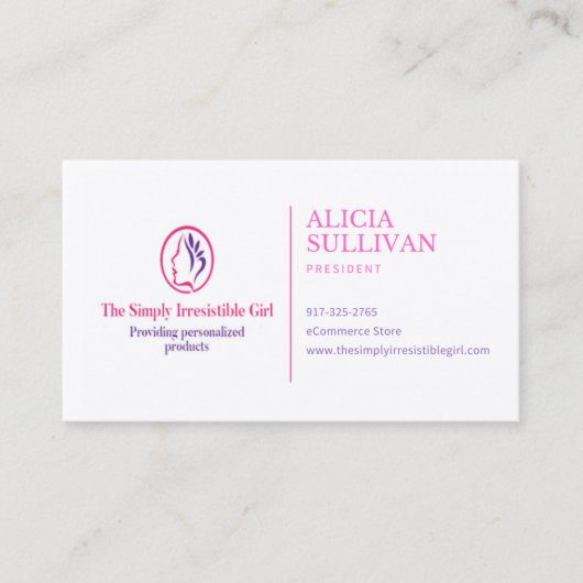 たかが抵抗し難い娘 名刺 (正面)