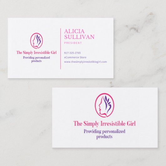 たかが抵抗し難い娘 名刺 (正面/裏面)