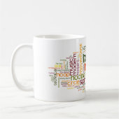 たがのダンスの単語の組合せのマグ コーヒーマグカップ (左)