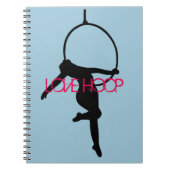 たがの空気のたが/Lyraのシルエットのノートを愛して下さい ノートブック (正面)