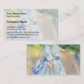 たがを持つピエールAugusteルノアールの女の子 名刺 (正面/裏面)