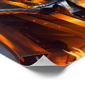 たき火のそばに座る騎士 ポスター (角)