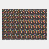 たき火の夜の統一された王国パターン1 ラッピングペーパーシート (正面3)
