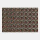 たき火の夜の統一された王国パターン2 ラッピングペーパーシート (正面3)