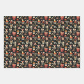 たき火の夜の統一された王国パターン2 ラッピングペーパーシート (正面2)