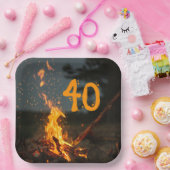 たき火の火花の誕生日パーティー ペーパープレート (パーティー)