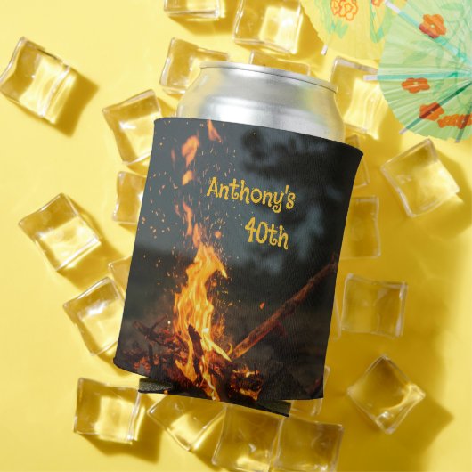 たき火の火花の誕生日パーティー 缶クーラー (インサイチュ 夏)