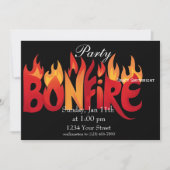 たき火の炎 招待状 (正面)