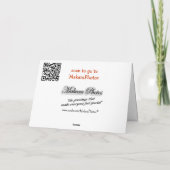 たき火の調理用誕生日または任意の大事な行事 カード (裏面)