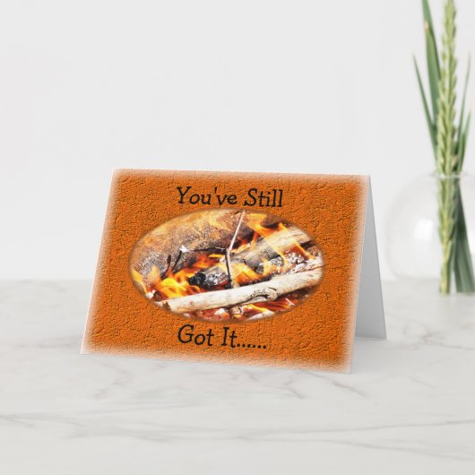 たき火の調理用誕生日または任意の大事な行事 カード (正面)